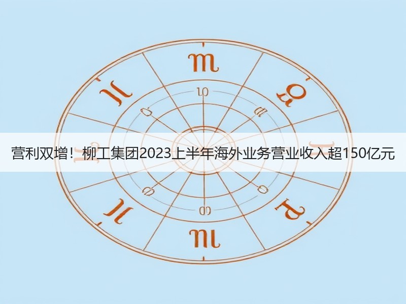 营利双增！柳工集团2023上半年海外业务营业收入超150亿元