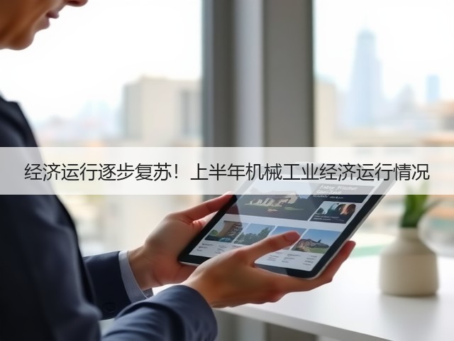经济运行逐步复苏！上半年机械工业经济运行情况(图3)