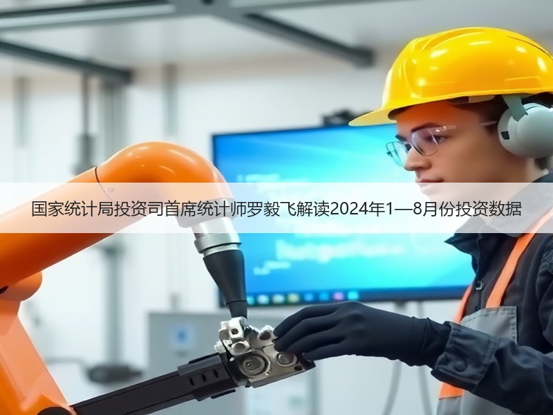 国家统计局投资司首席统计师罗毅飞解读2024年1—8月份投资数据
