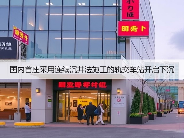 国内首座采用连续沉井法施工的轨交车站开启下沉(图1)