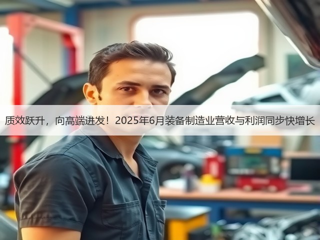 质效跃升，向高端进发！2025年6月装备制造业营收与利润同步快增长(图1)