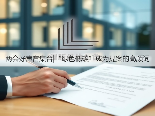 两会好声音集合|“绿色低碳”成为提案的高频词(图1)
