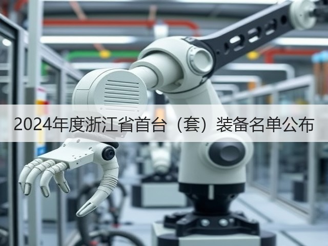 2024年度浙江省首台（套）装备名单公布(图2)