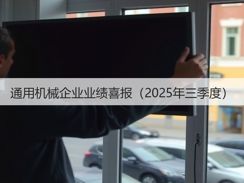 通用机械企业业绩喜报（2025年三季度）