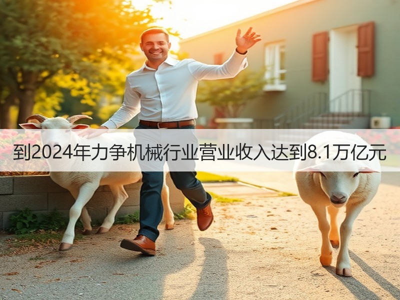到2024年力争机械行业营业收入达到8.1万亿元