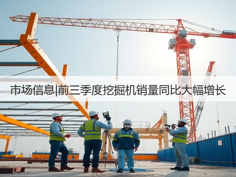 市场信息|前三季度挖掘机销量同比大幅增长