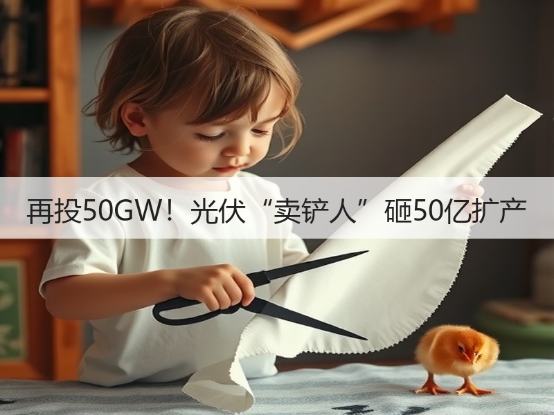 再投50GW!光伏“卖铲人”砸50亿扩产 再投50GW!光伏“卖铲人”砸50亿扩产