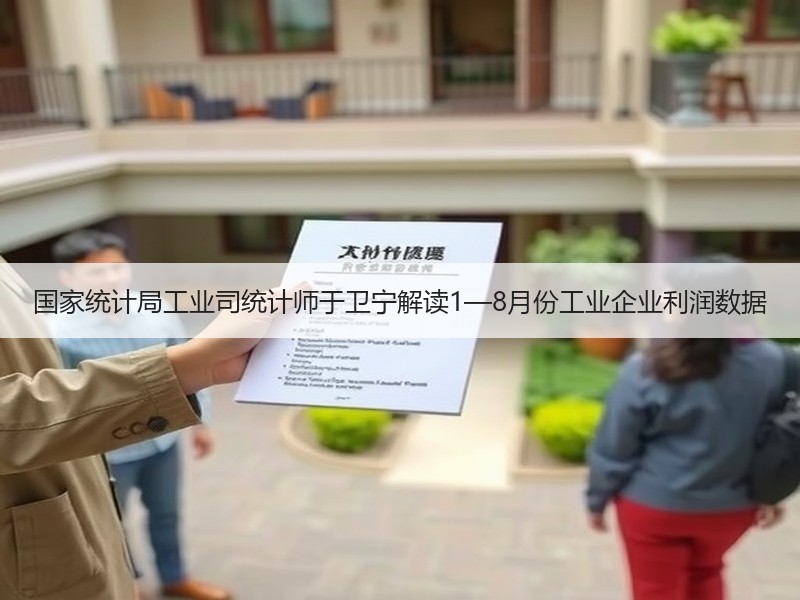 国家统计局工业司统计师于卫宁解读1—8月份工业企业利润数据