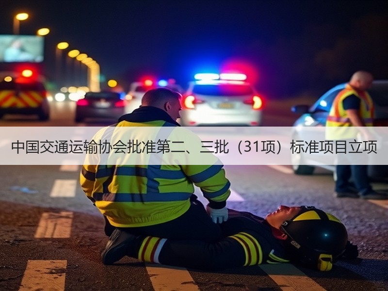 中国交通运输协会批准第二、三批（31项）标准项目立项