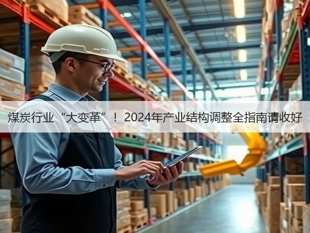 煤炭行业“大变革”！2024年产业结构调整全指南请收好(图1)