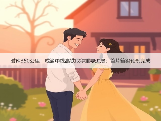 时速350公里！成渝中线高铁取得重要进展：首片箱梁预制完成(图1)