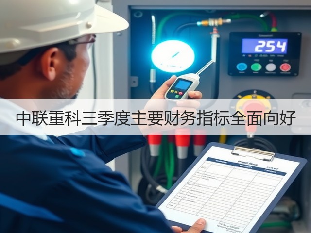 中联重科三季度主要财务指标全面向好(图1)