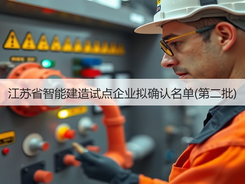江苏省智能建造试点企业拟确认名单(第二批) 江苏省智能建造试点企业拟确认名单(第二批)