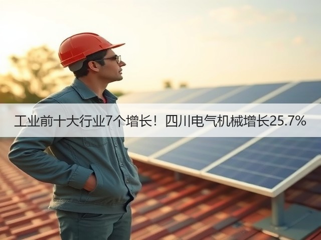 工业前十大行业7个增长!四川电气机械增长25.7%(图1) 工业前十大行业7个增长!四川电气机械增长25.7%(图1)