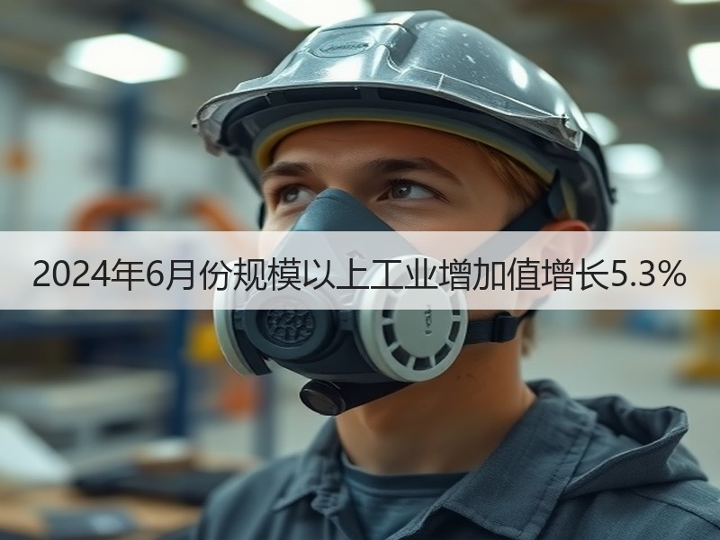 2024年6月份规模以上工业增加值增长5.3%