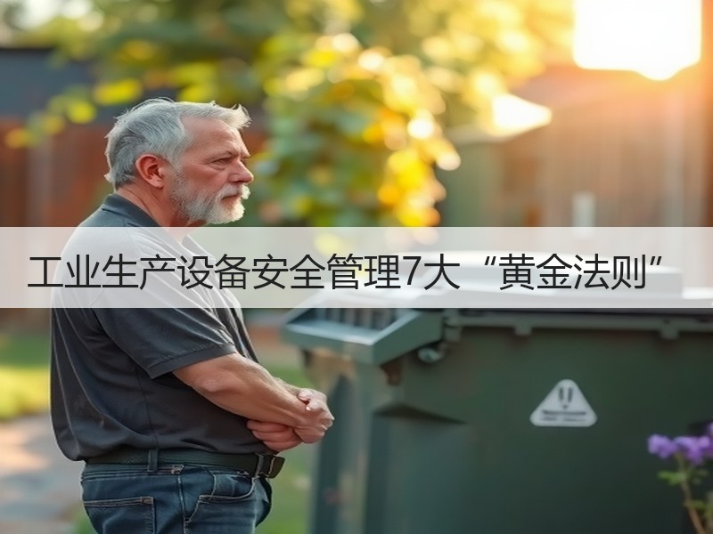 工业生产设备安全管理7大“黄金法则”