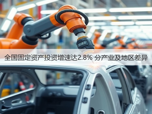 全国固定资产投资增速达2.8% 分产业及地区差异(图1)