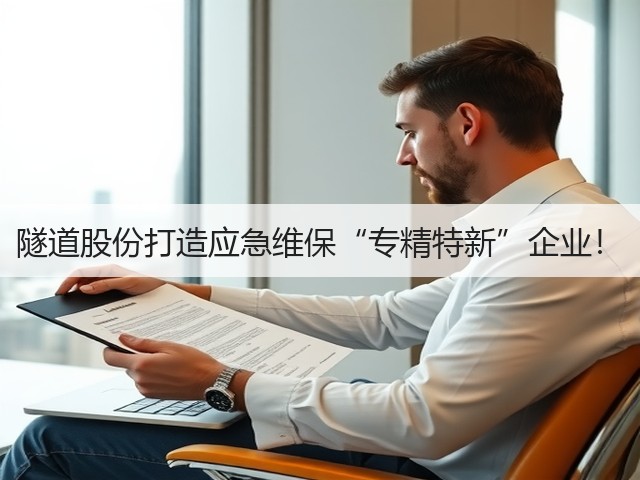 隧道股份打造应急维保“专精特新”企业!(图2) 隧道股份打造应急维保“专精特新”企业!(图2)
