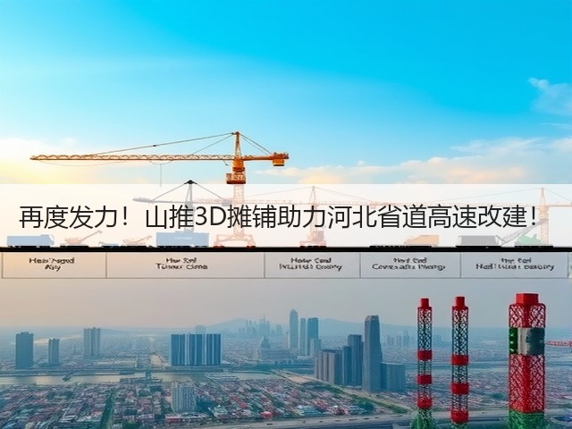 再度发力！山推3D摊铺助力河北省道高速改建！(图2)