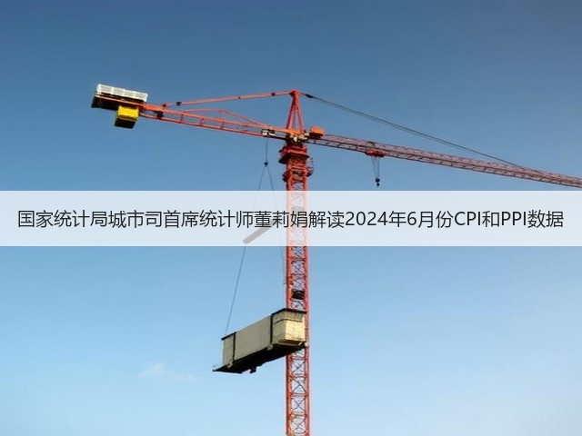 国家统计局城市司首席统计师董莉娟解读2024年6月份CPI和PPI数据(图1) 国家统计局城市司首席统计师董莉娟解读2024年6月份CPI和PPI数据(图1)