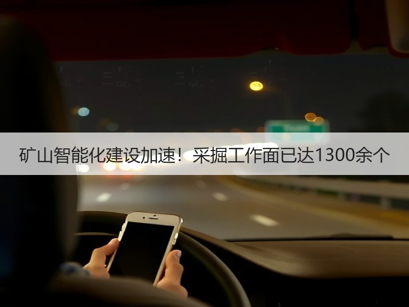 矿山智能化建设加速！采掘工作面已达1300余个