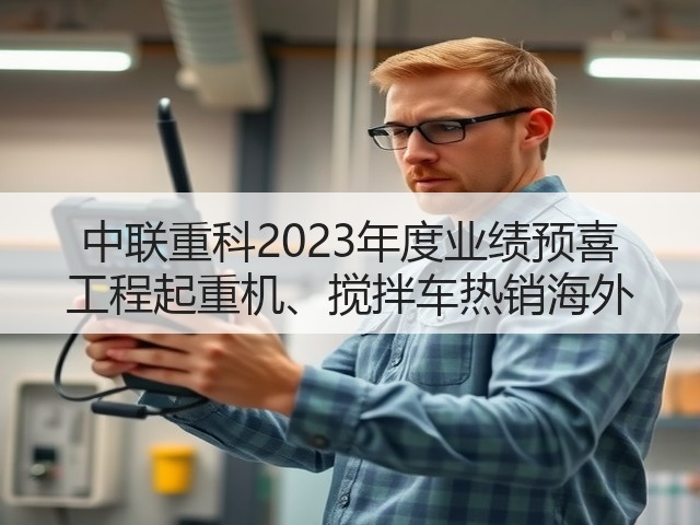中联重科2023年度业绩预喜 工程起重机、搅拌车热销海外(图1)