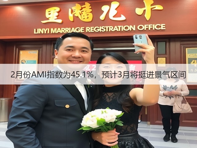 2月份AMI指数为45.1%，预计3月将挺进景气区间(图1)