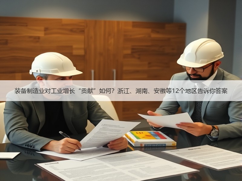装备制造业对工业增长“贡献”如何？浙江、湖南、安徽等12个地区告诉你答案