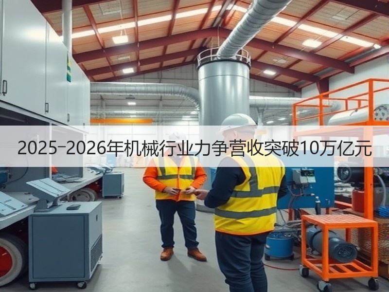 2025―2026年机械行业力争营收突破10万亿元 2025―2026年机械行业力争营收突破10万亿元