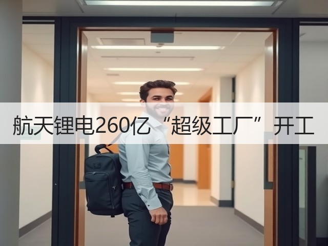 航天锂电260亿“超级工厂”开工(图1)