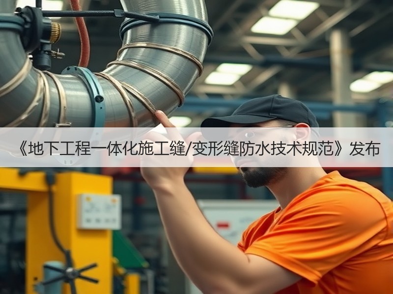 《地下工程一体化施工缝/变形缝防水技术规范》发布 《地下工程一体化施工缝/变形缝防水技术规范》发布