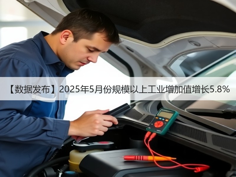 【数据发布】2025年5月份规模以上工业增加值增长5.8%