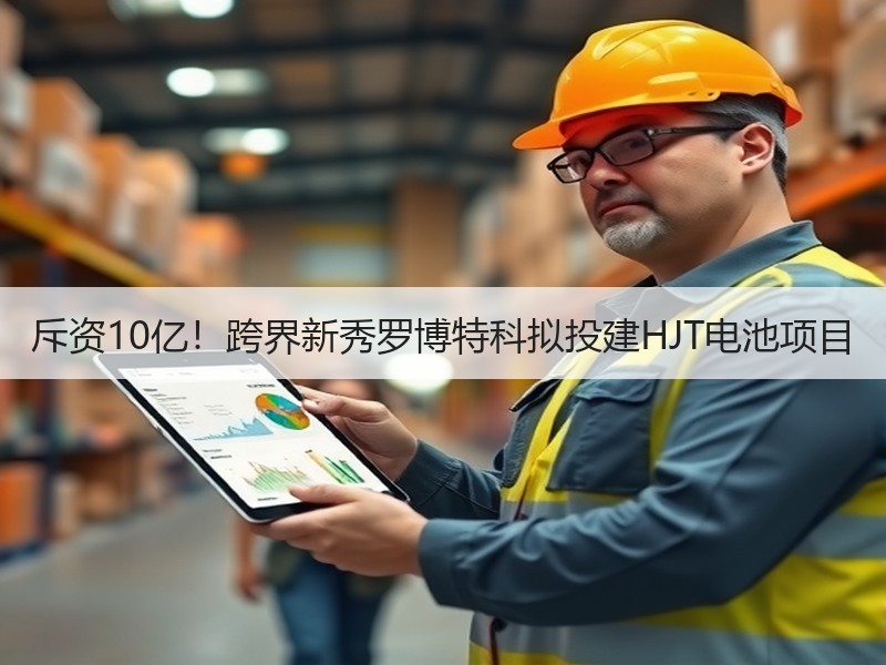 斥资10亿！跨界新秀罗博特科拟投建HJT电池项目