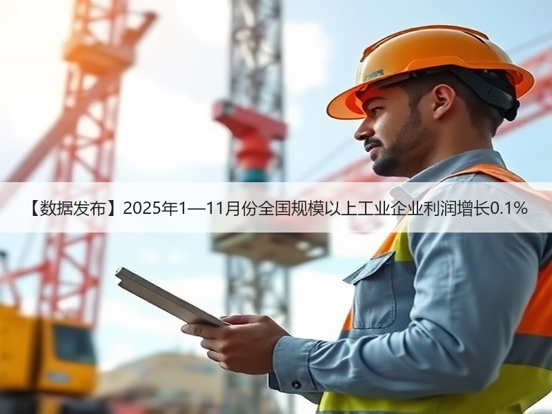 【数据发布】2025年1—11月份全国规模以上工业企业利润增长0.1% 【数据发布】2025年1—11月份全国规模以上工业企业利润增长0.1%