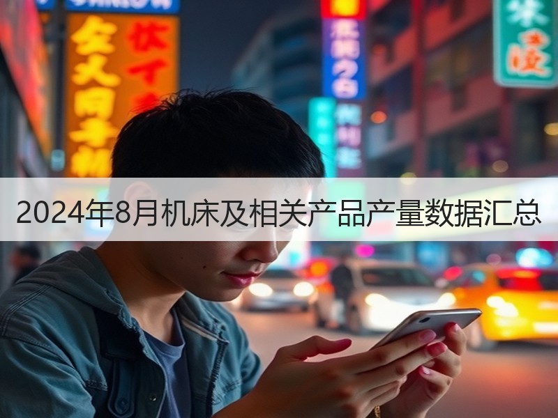 2024年8月机床及相关产品产量数据汇总
