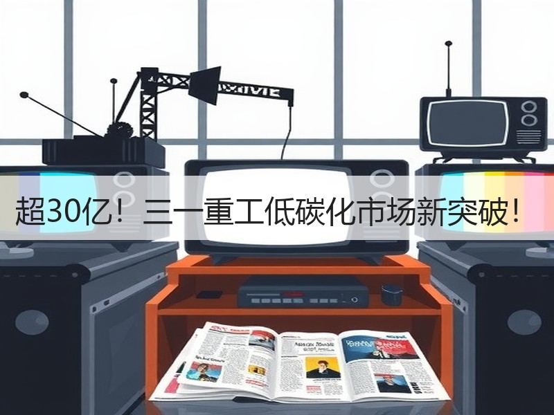 超30亿！三一重工低碳化市场新突破！