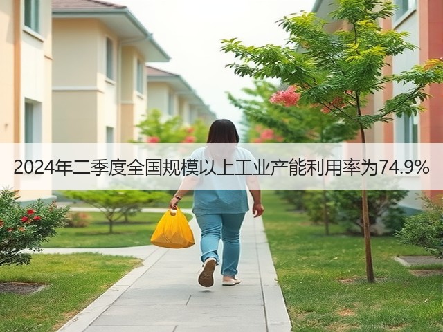 2024年二季度全国规模以上工业产能利用率为74.9%(图2) 2024年二季度全国规模以上工业产能利用率为74.9%(图2)