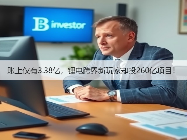 账上仅有3.38亿,锂电跨界新玩家却投260亿项目!(图3) 账上仅有3.38亿,锂电跨界新玩家却投260亿项目!(图3)