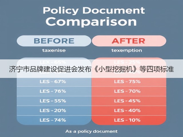 济宁市品牌建设促进会发布《小型挖掘机》等四项标准(图1)