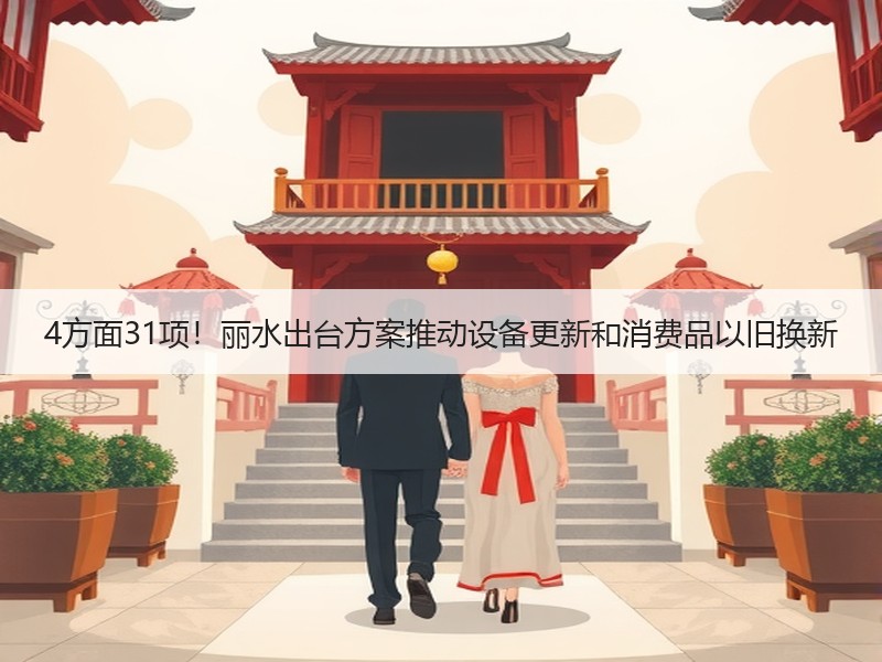 4方面31项！丽水出台方案推动设备更新和消费品以旧换新