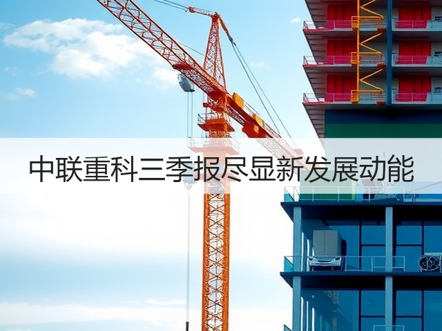 中联重科三季报尽显新发展动能(图1) 中联重科三季报尽显新发展动能(图1)