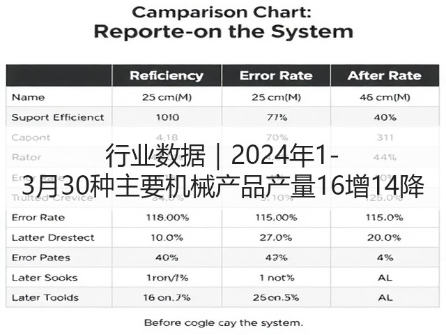 行业数据｜2024年1-3月30种主要机械产品产量16增14降(图2)