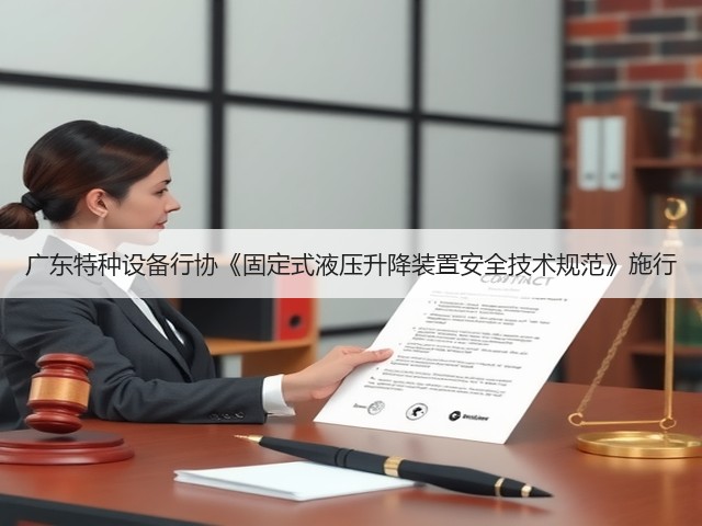 广东特种设备行协《固定式液压升降装置安全技术规范》施行(图1) 广东特种设备行协《固定式液压升降装置安全技术规范》施行(图1)