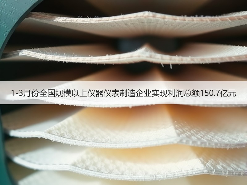 1-3月份全国规模以上仪器仪表制造企业实现利润总额150.7亿元