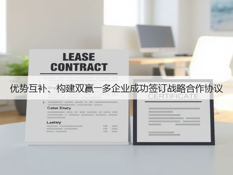 优势互补、构建双赢――多企业成功签订战略合作协议