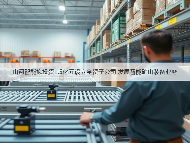 山河智能拟投资1.5亿元设立全资子公司 发展智能矿山装备业务(图3) 山河智能拟投资1.5亿元设立全资子公司 发展智能矿山装备业务(图3)