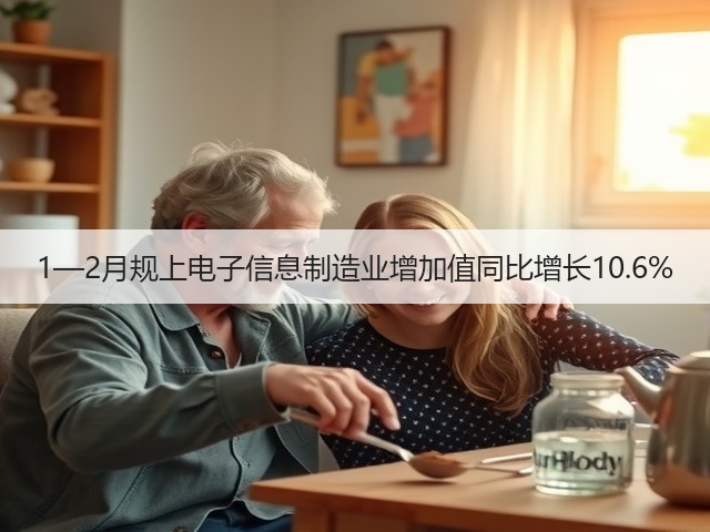 1—2月规上电子信息制造业增加值同比增长10.6%(图3) 1—2月规上电子信息制造业增加值同比增长10.6%(图3)