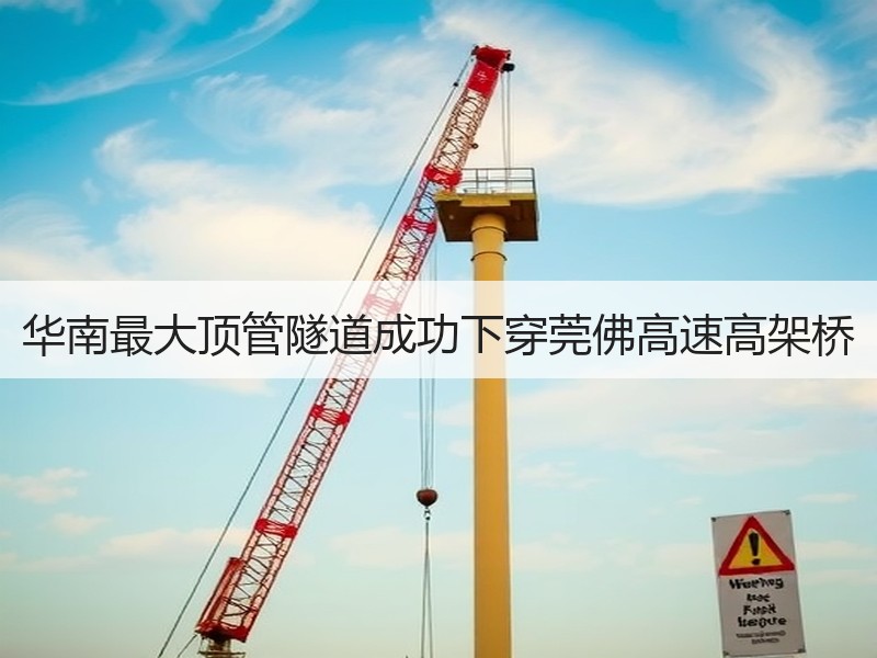 华南最大顶管隧道成功下穿莞佛高速高架桥