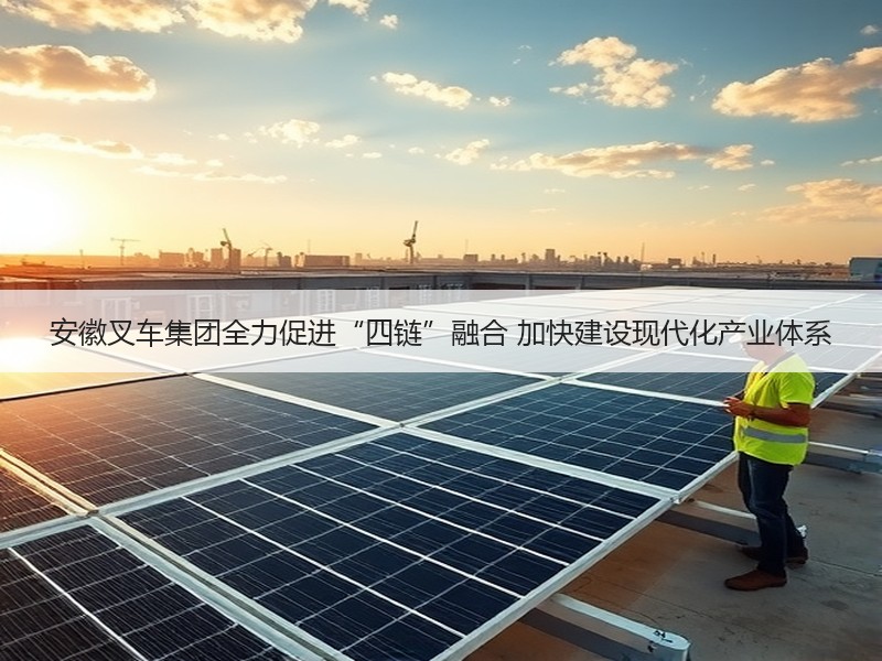 安徽叉车集团全力促进“四链”融合 加快建设现代化产业体系 安徽叉车集团全力促进“四链”融合 加快建设现代化产业体系