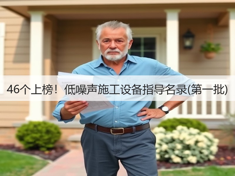 46个上榜!低噪声施工设备指导名录(第一批) 46个上榜!低噪声施工设备指导名录(第一批)